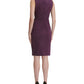 Tommy Hilfiger Women's Faux Suede Asymmetrical Sheath Dress Purple Size 4