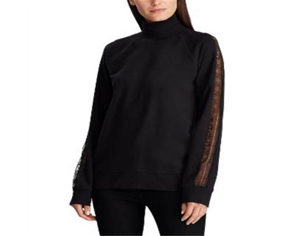 Ralph Lauren Women's Long Sleeve T-Shirt Top Black Size X-Large