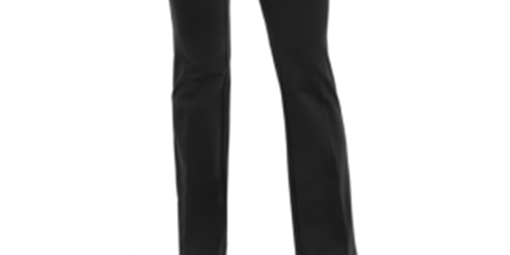 Alfani Women's High Rise Tummy Slimming Trouser Pants Black Size 10