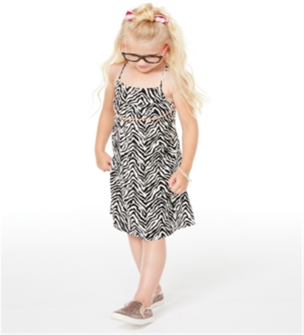 Epic Threads Toddler Girl's Zebra Print Dress BlackSize 2T