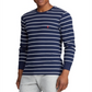 Polo Ralph Lauren Men's Sleepwear Stripe Waffle Pajama Shirt Blue Size Small