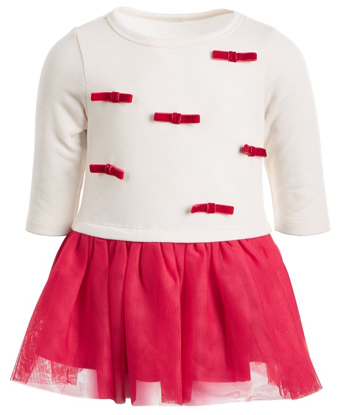 First Impressions Infant Girl's Bow and Tulle Tutu Dress Red Size 18 Months