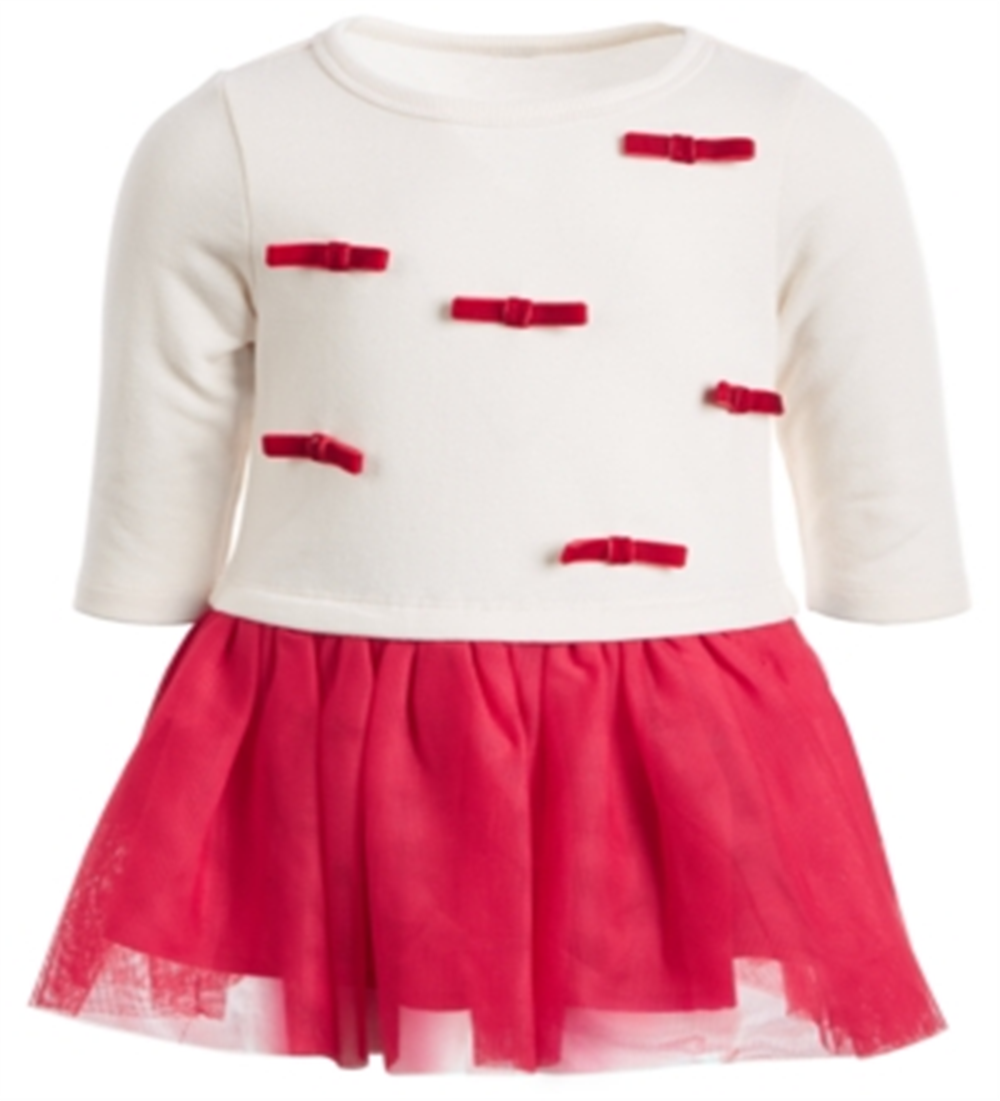 First Impressions Infant Girl's Bow and Tulle Tutu Dress Red Size 18 Months