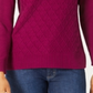 Karen Scott Women's Diamond Cable Knit Sweater Blue Size Small