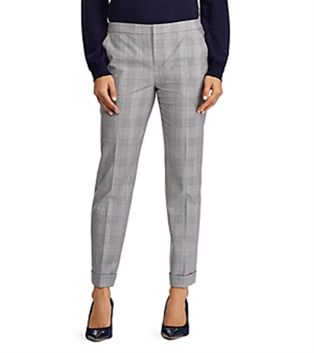 Ralph Lauren Women's Cotton Blend Pants Grey Size 8