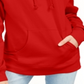 Rebellious One Junior's Pouch Pocket Hoodie Red Size Medium