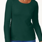 Karen Scott Women's Cotton Scoop Neck Top Blue Size Petite L