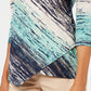 JM Collection Women's  Printed Asymmetric Top  Blue Size Large