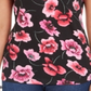 Karen Scott Women's Printed Henley Top Black Size Large