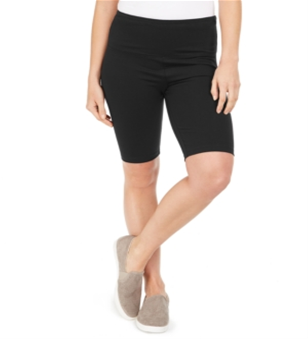 Style & Co Women's  Yoga Bike Shorts  Black Size XL