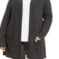 Style & Co Women's Thermal Cardigan Gray Size 2X