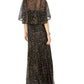 Adrianna Papell Women's Glitter Velvet Gown Black Size 12