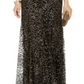 Adrianna Papell Women's Glitter Velvet Gown Black Size 12