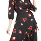 Bar Iii Printed Jacquard Wrap Maxi Dress Black Size L