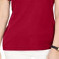 Karen Scott Women's Eyelet Shoulder V Neck Top Red Size Small