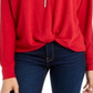 BCX Junior's Twist Front Top Red Size XL
