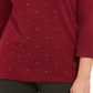 Karen Scott Women's Studded Top Red Size Petite