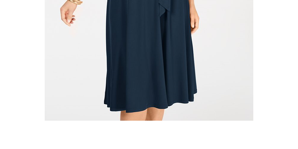 Charter Club Women's Belted MIDI Dress Wine Size PP