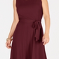 Charter Club Women's Belted MIDI Dress Wine Size PP