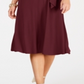 Charter Club Women's Belted MIDI Dress Wine Size PP
