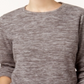 Karen Scott Women's Fleece Space Dye Crewneck Sweater Gray Size Small
