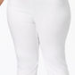 INC International Concepts Women's Plus Size Lace-Hem Capri Pants Bright White Size 14W