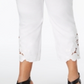 INC International Concepts Women's Plus Size Lace-Hem Capri Pants Bright White Size 14W