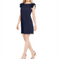 Vince Camuto Women's Ruffle Shoulder Dress Blue Size 6