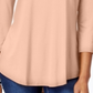 JM Collection Women's Three Quarter Sleeve Top Pink Size Petite S/M