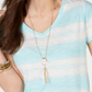 Style & Co Women's Cotton Printed T-Shirt Blue Size Petite Small