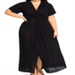 City Chic Women's MAXI KNOT FRONT DRESS Blue Size X-Small