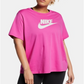 Nike Women's Sportswear Cotton Logo T-Shirt Pink Size XL