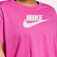 Nike Women's Sportswear Cotton Logo T-Shirt Pink Size XL