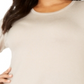 Alfani Women's Plus Round Neck Button Hem Sweater Brown Size 2X