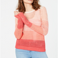 INC International Concepts Women's Metallic Knit Pullover Sweater Orange Size Large