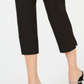 Alfani Women's Front Tab Slim Stretch Dress Pants Black Size 14