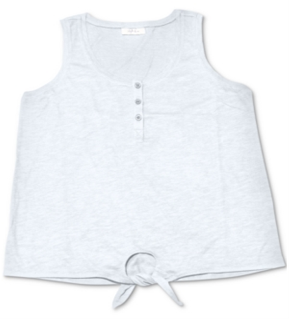Style & Co Women's Henley Tank Top White Size Petite Medium