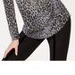 INC International Concepts Women's Metallic Cheetah Top Gray Size S