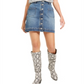 INC International Concepts Women's Studded Jean Skirt Blue Size 0