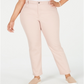 Style & Co Women's High Rise Slim Leg Jeans Pink Size 14W
