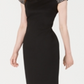 Calvin Klein Women's Embellished Off-the-Shoulder Cocktail Dress Black Size 12
