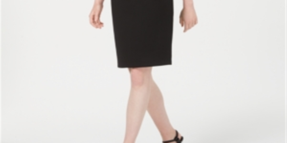Calvin Klein Women's Embellished Off-the-Shoulder Cocktail Dress Black Size 12