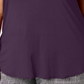 Alfani Women's Satin Trim High Low T-Shirt Purple Size 4X