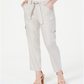 INC International Concepts Women's Belted Straight Leg Pants Brown Size 14