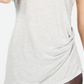 INC Women's Foil Animal-Print T-Shirt  Hthr Belle Grey  Size XL