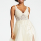 Blondie Nites Junior's Embellished Illusion Gown Yellow Size 15