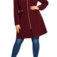 City Chic Women's Simple Elegance a Line Coat Red Size Petite Medium
