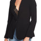 1.STATE Women's One Button Stretch Crepe Blazer Black