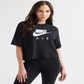 Nike Women's Sportswear Air Tee Top Black Black Size M