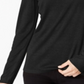INC Women's Ribbon Laced Sweatshirt Black Size Petite L